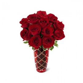 Le bouquet en amour avec les roses rouges de FTD